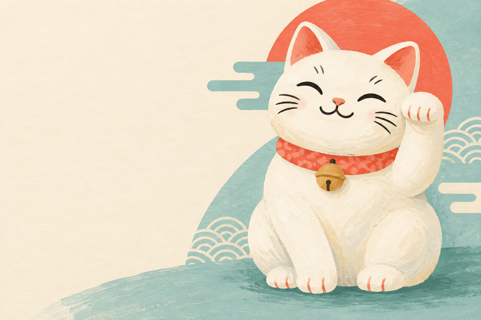 招き猫のイメージイラスト