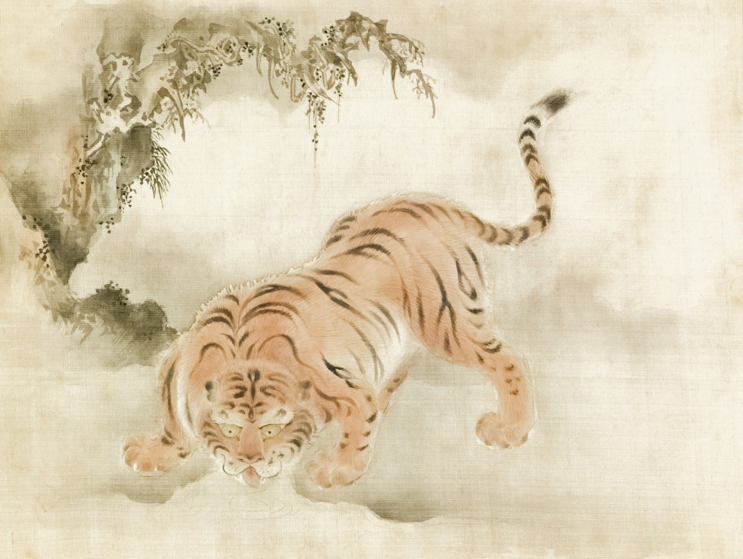 江戸時代に描かれた虎の絵
